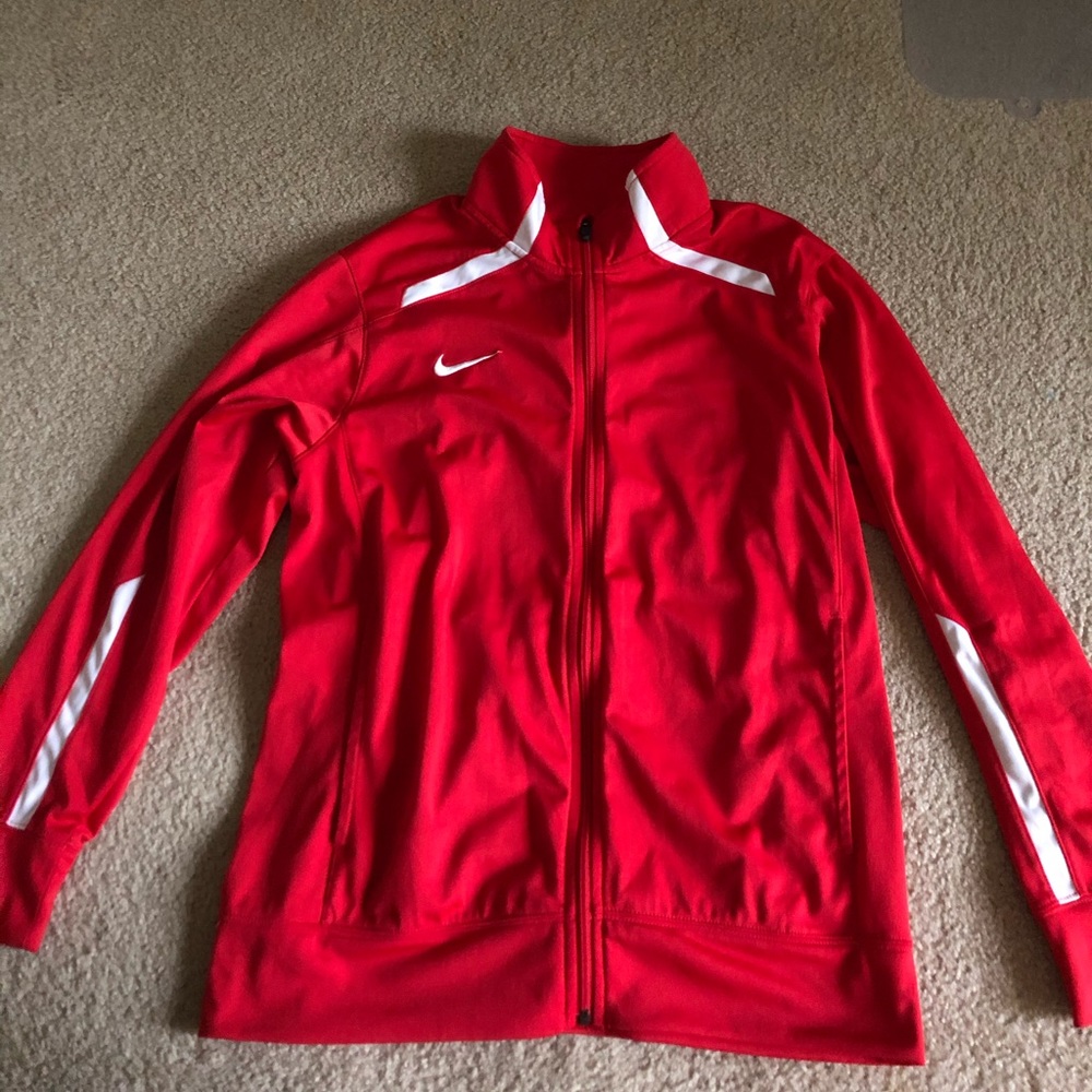 Red & White Nike zip up
